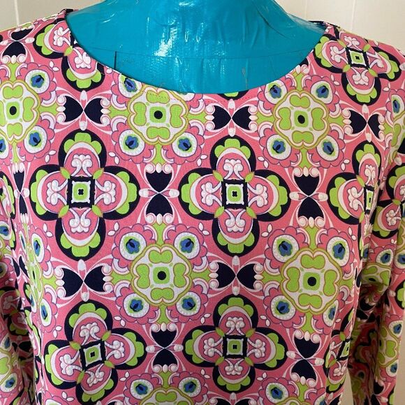 Ruby Rd. Petite Boho Sharks Bite Womens Top Size PL - Picture 2 of 7